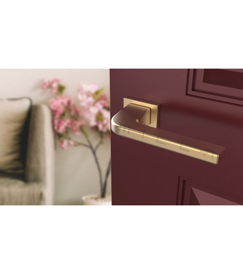 Poignée de porte sur plaque rectangulaire ISMENA poignée design