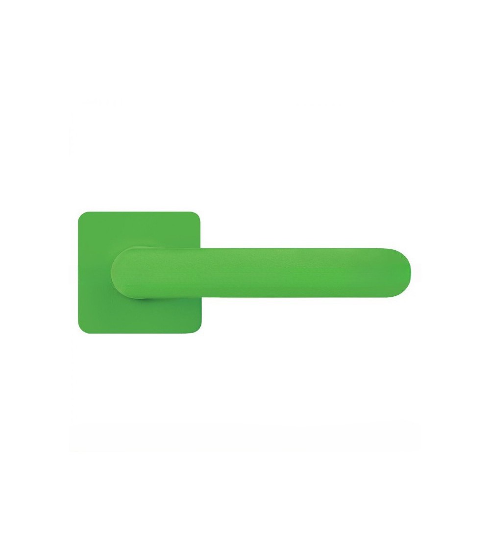 Poignée de porte de couleur Vert Citron couché de soleil - Moon One Carré -  poignée design
