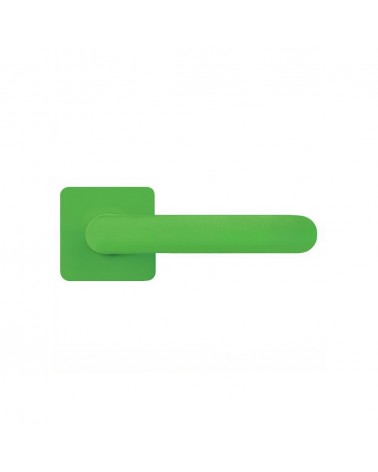 Poignée de porte de couleur Vert Citron couché de soleil - Moon One Carré -  poignée design