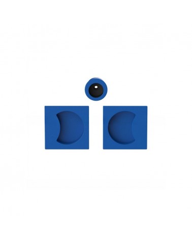 Poignée pour porte coulissante couleur bleu capri Colombo Design Moon One poignée design