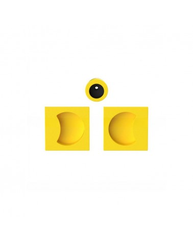Poignée pour porte coulissante jaune citron Colombo Design Moon One poignée design