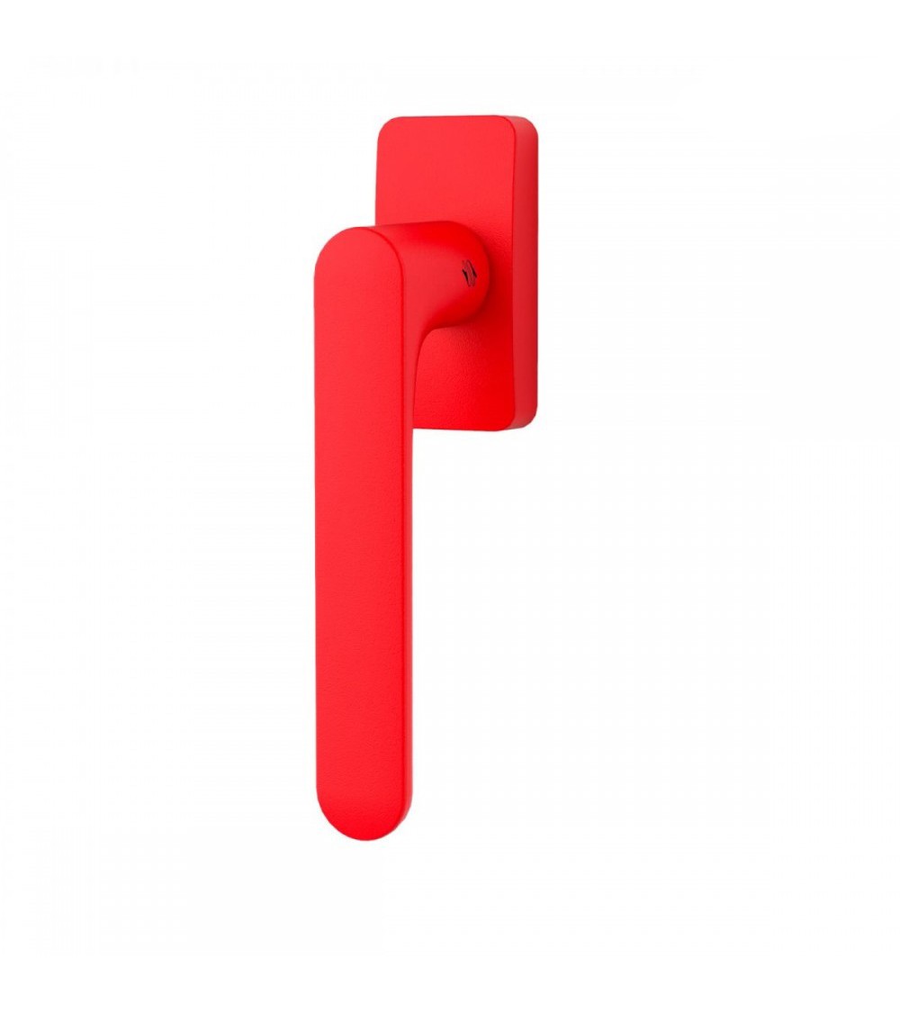 Poignée de fenêtre de couleur Rouge Fraise - Moon One Carrée -  poignée design