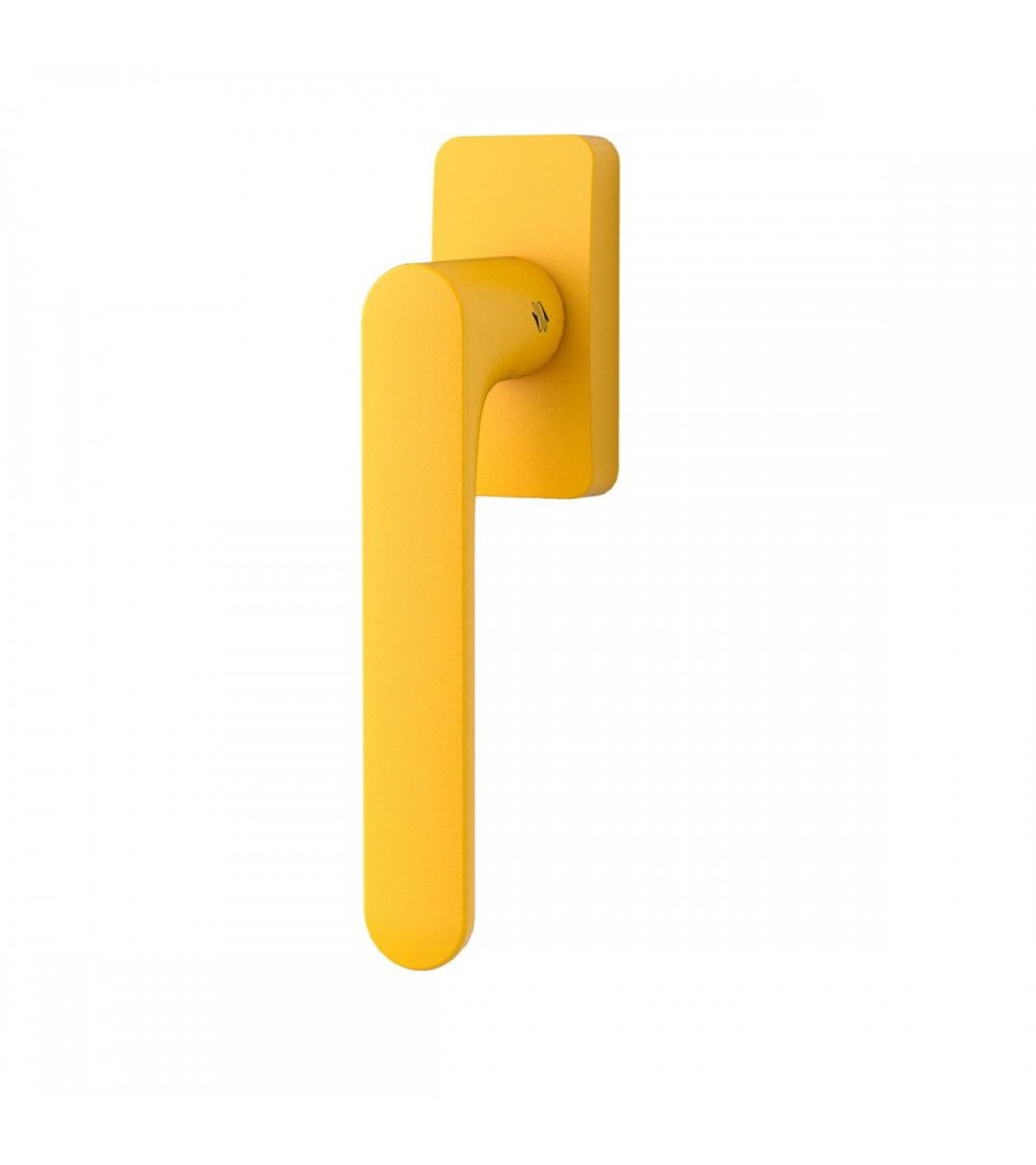 Poignée de fenêtre de couleur Jaune Citron - Moon One Carrée -  poignée design