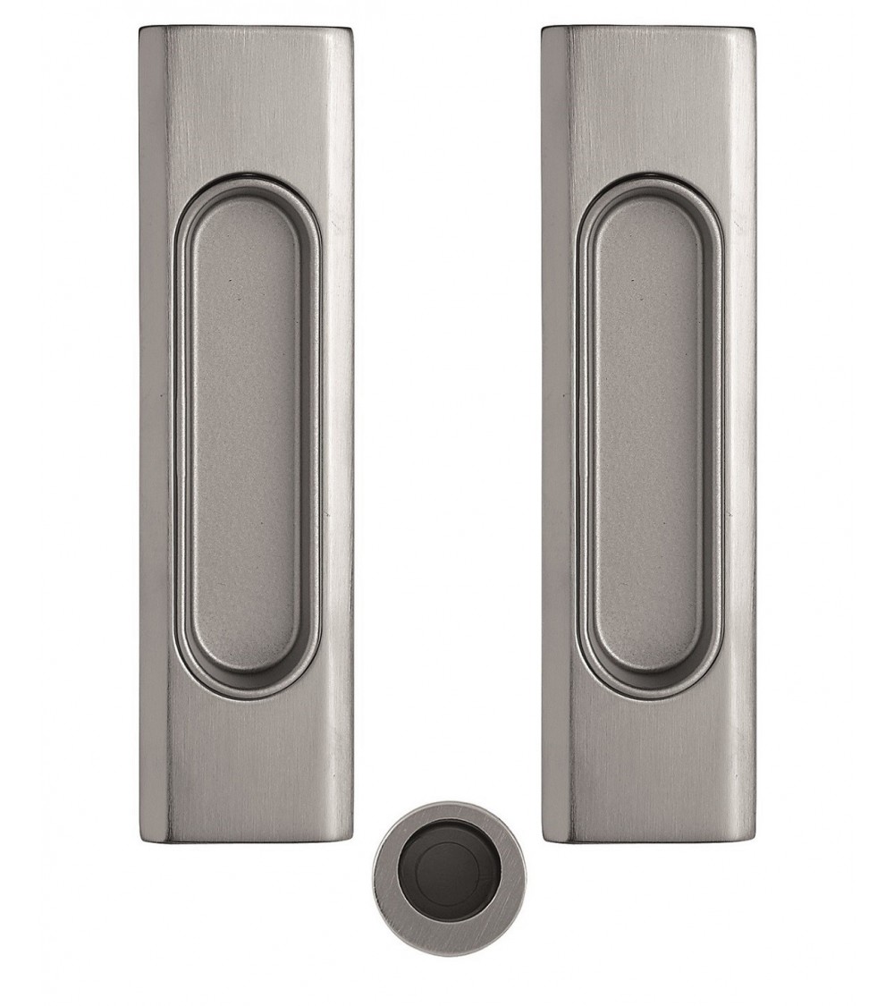 recessed handle for pocket sliding door in chrome finish