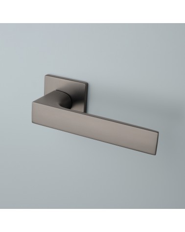 Poignée de porte anthracite ALISSO poignée design montée sur une porte