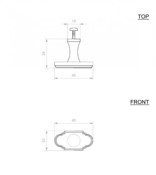 Poignée de meuble bouton BT258BIS -  poignée design
