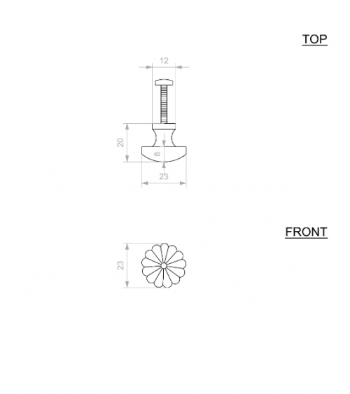 Poignée de meuble bouton BT270bis -  poignée design