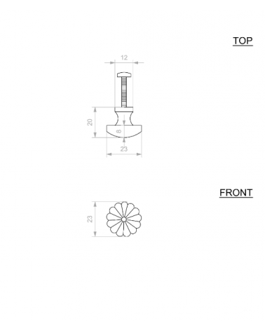 Poignée de meuble bouton BT270bis -  poignée design