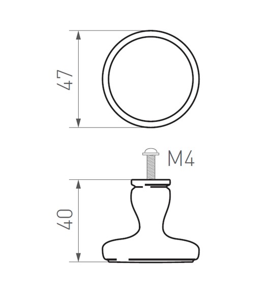 copy of Poignée de meuble en coque P47 -  poignée design