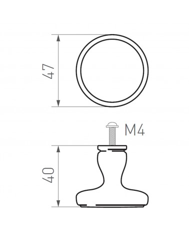 copy of Poignée de meuble en coque P47 -  poignée design
