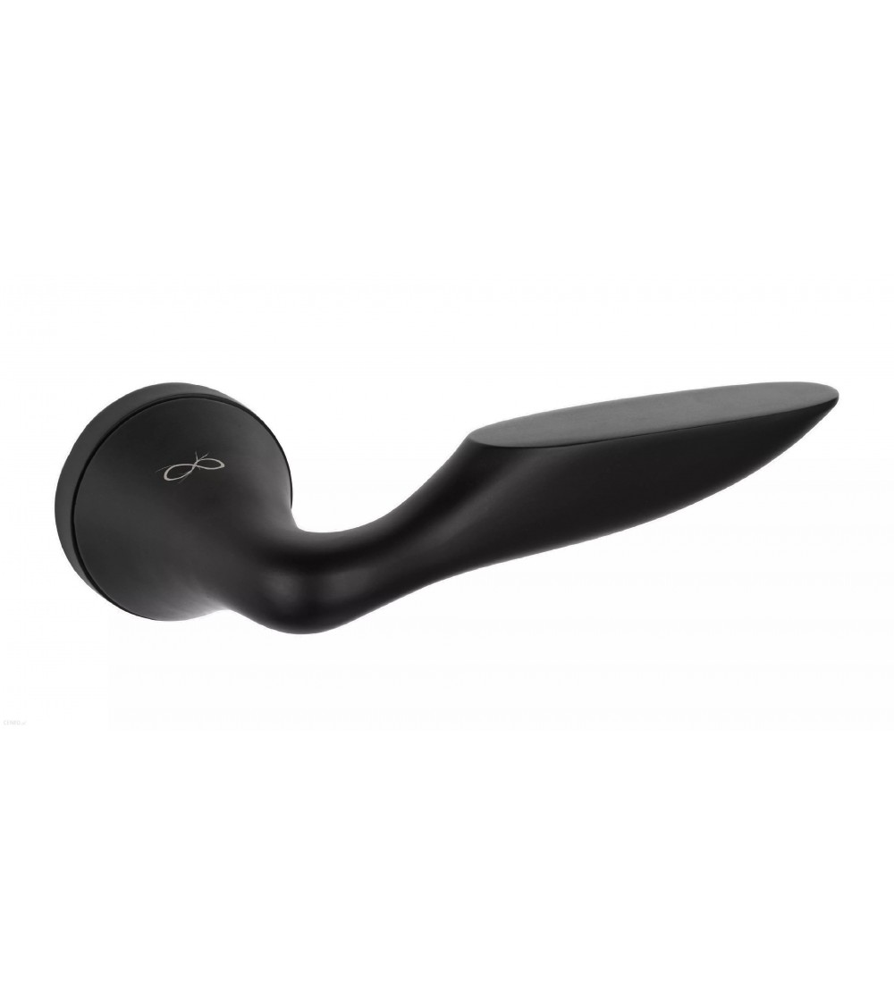 trendy black handle comfortable perfect for chic hotels - rounded and flat on the lever