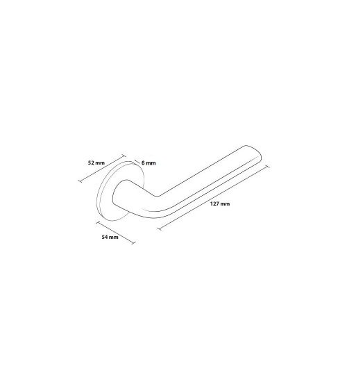 Poignée de porte graphite Scandi slim quincaillerie design