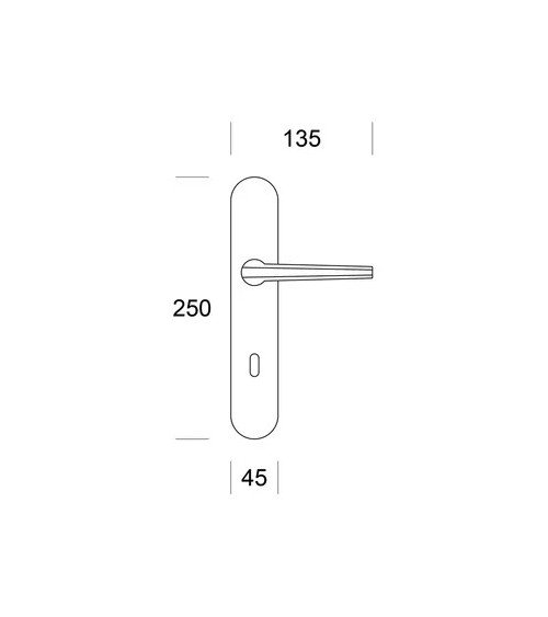 Poignée de porte cuivre Ento Pilot poignée design