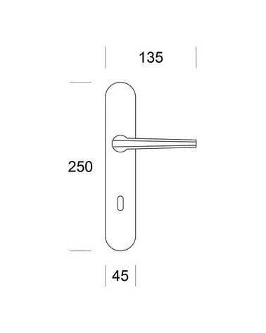 Poignée de porte Ento Pilot avec dimensions