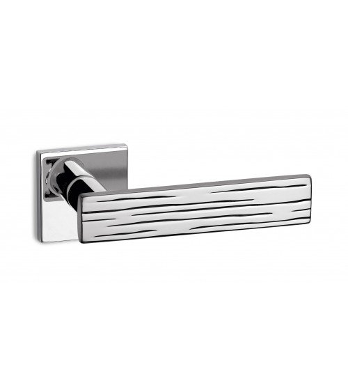 Poignée de porte graphite Ento Wood quincaillerie design