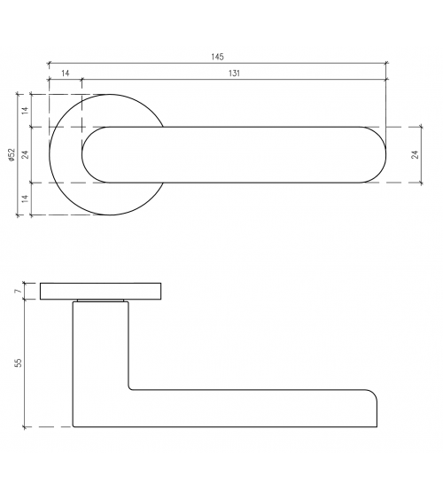 Poignée de porte anthracite design ALORA