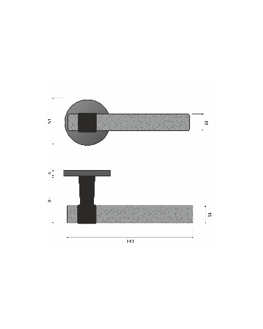 Poignée de porte Or satiné Line GHOST Ronde -  poignée design