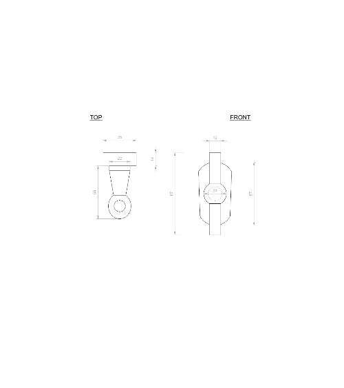 Poignée de fenêtre BECDF en T -  poignée design