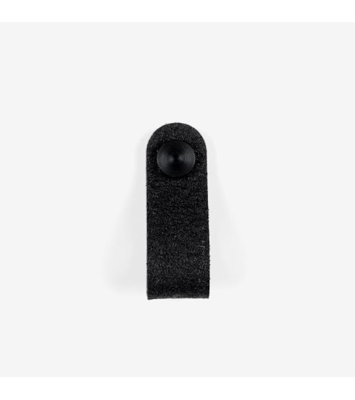 Poignée de meuble noir en cuir d'ananas -  poignée design