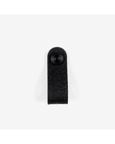 Poignée de meuble noir en cuir d'ananas -  poignée design