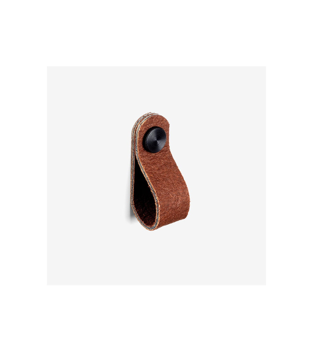 Bouton de meuble Marron en cuir d'ananas -  poignée design