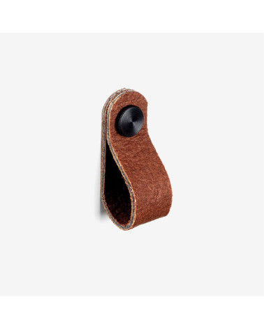Bouton de meuble Marron en cuir d'ananas -  poignée design