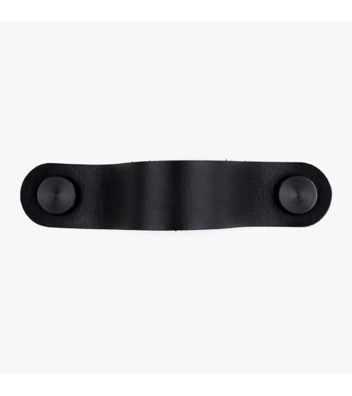 Poignée de meuble noir en cuir naturel -  poignée design