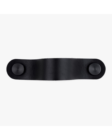 Poignée de meuble noir en cuir naturel -  poignée design