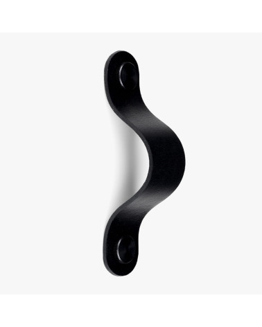 Poignée de meuble noir en cuir naturel -  poignée design