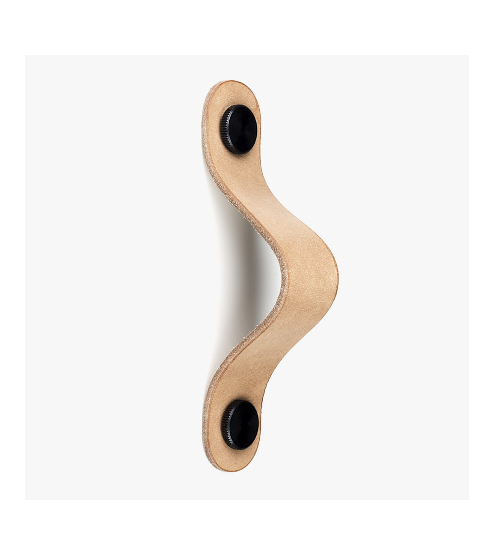 Poignée de meuble en cuir naturel -  poignée design