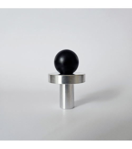 Bouton de meuble noire/chrome poli POLA poignée design