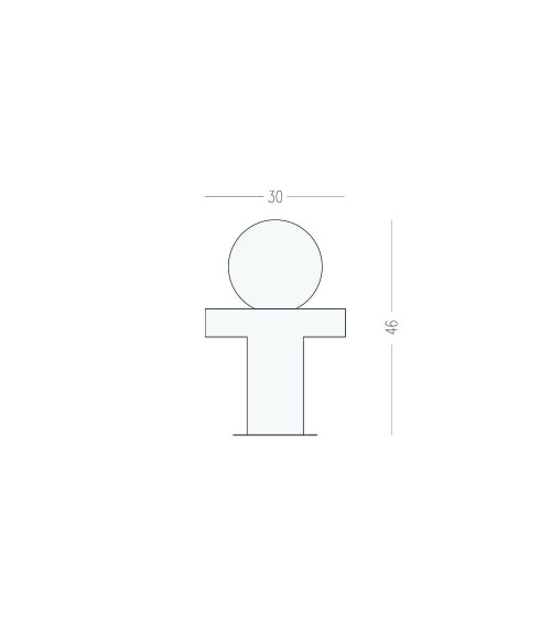 Bouton de meuble noire/chrome poli POLA poignée design