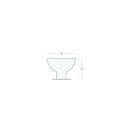 Bouton de meuble chrome poli LUNA M poignée design