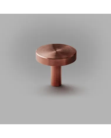 Bouton de meuble en laiton NENA M poignée design posée sur une surface plane