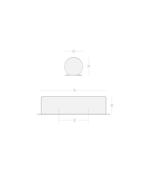 Poignée de meuble en laiton SIV M poignée design
