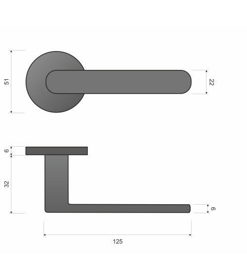 Poignée de porte or poli Line Vénus poignée design