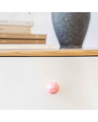 Bouton de meuble en bois de Hêtre Rose -  poignée design
