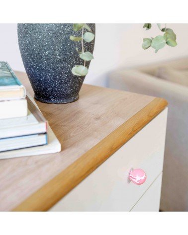 Bouton de meuble en bois de Hêtre Rose -  poignée design