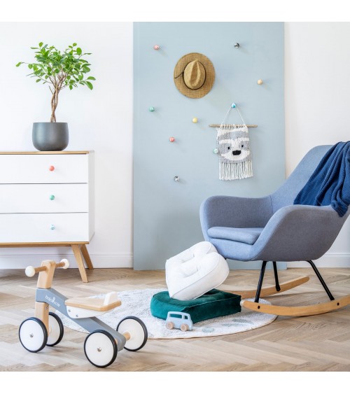 Bouton de meuble en bois de Hêtre Rose -  poignée design