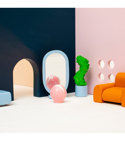 Bouton de meuble en bois de Hêtre Rose -  poignée design