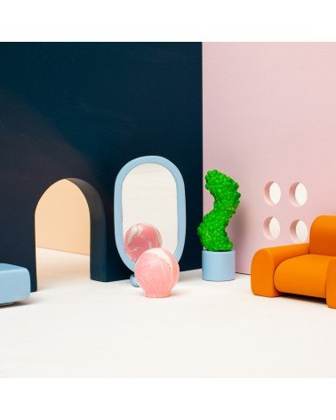 Bouton de meuble en bois de Hêtre Rose -  poignée design