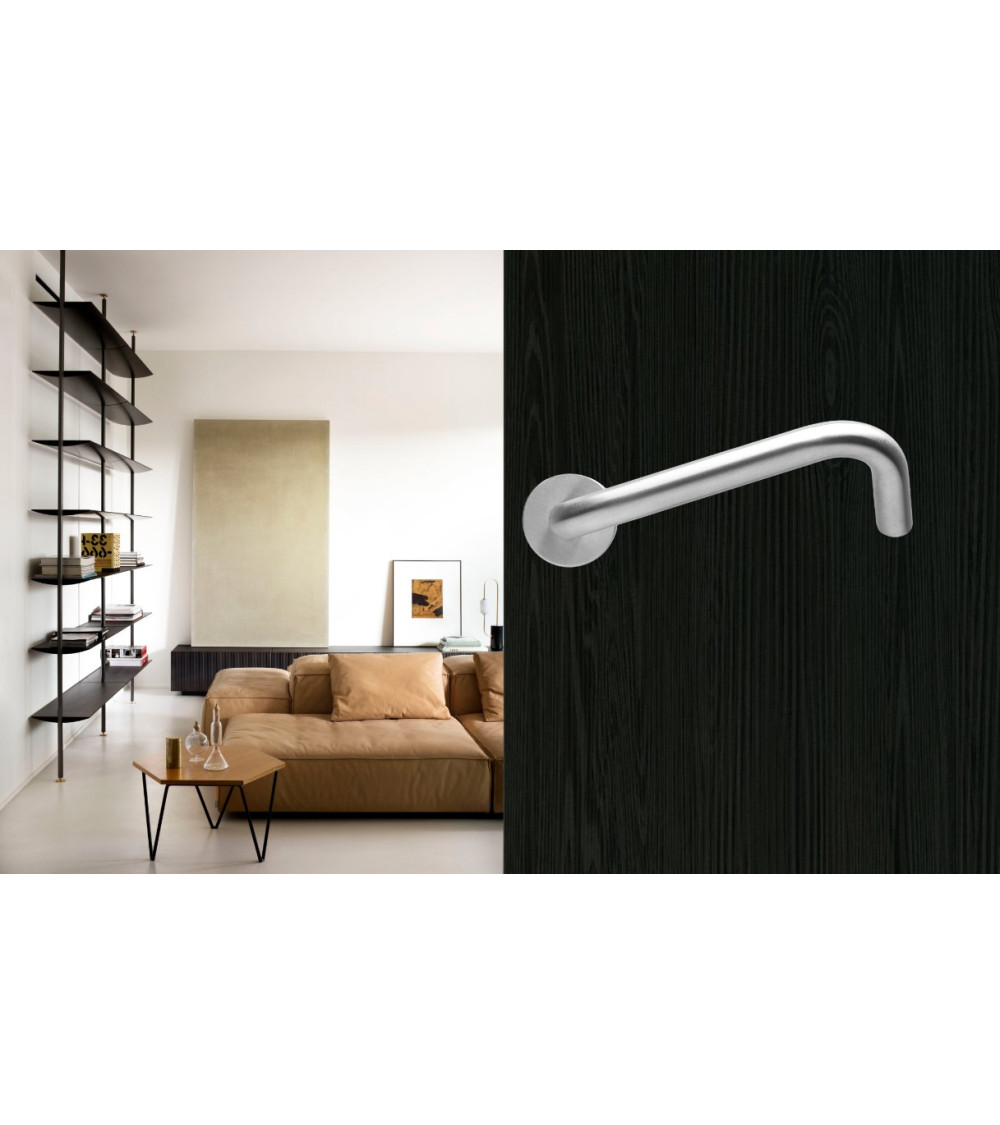 Poignées de Porte PMR Haut de Gamme en Inox Brossé - model NoHand -  poignée design