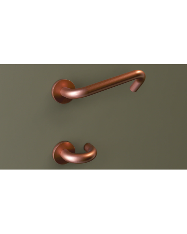 Poignées de Porte PMR en Inox, model NoHand avec Finition Cuivrée - Made in Italy -  poignée design