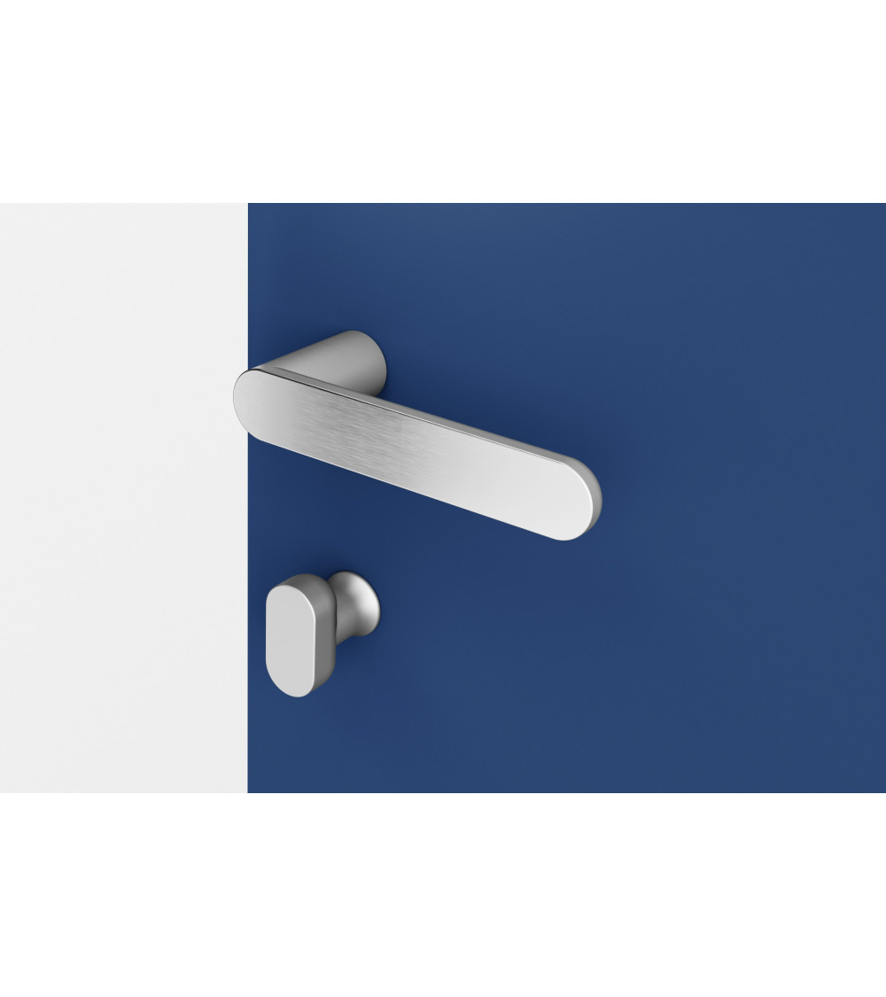 poignée de porte sans plaque minimaliste avec rosace de serrure à condamnation