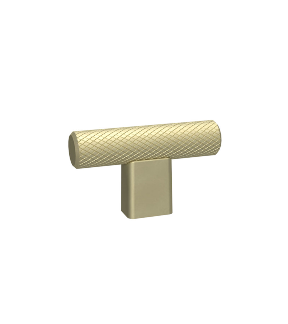 Bouton de meuble or mat MONDO en T poignée design