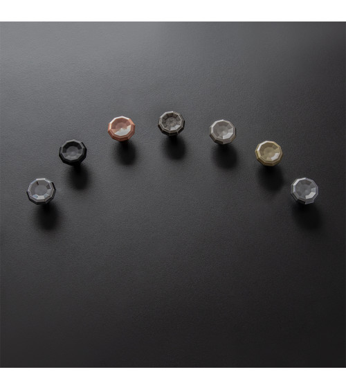 Bouton de meuble nickel satiné CAMPANA poignée design