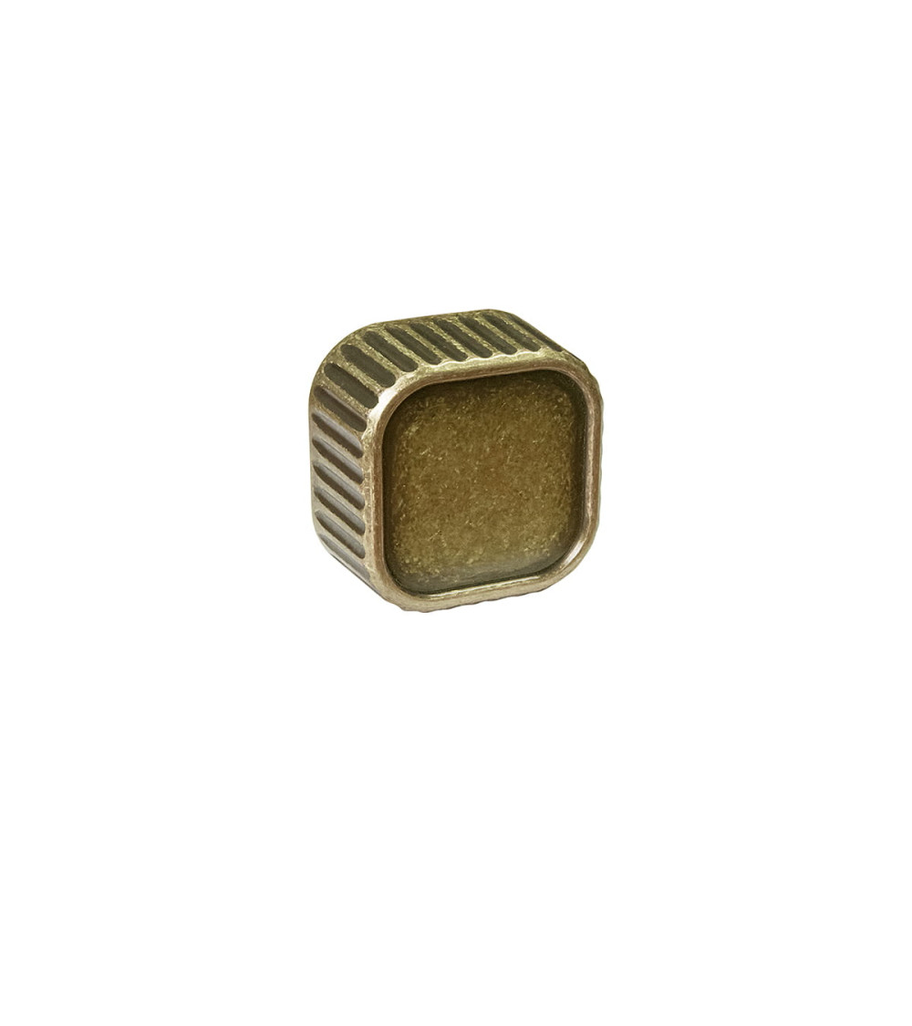 Bouton de meuble patine sur laiton WEGA poignée design