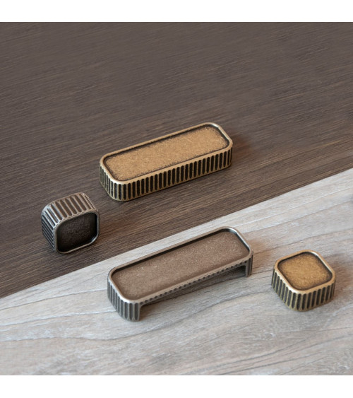 Bouton de meuble vieil argent WEGA poignée design