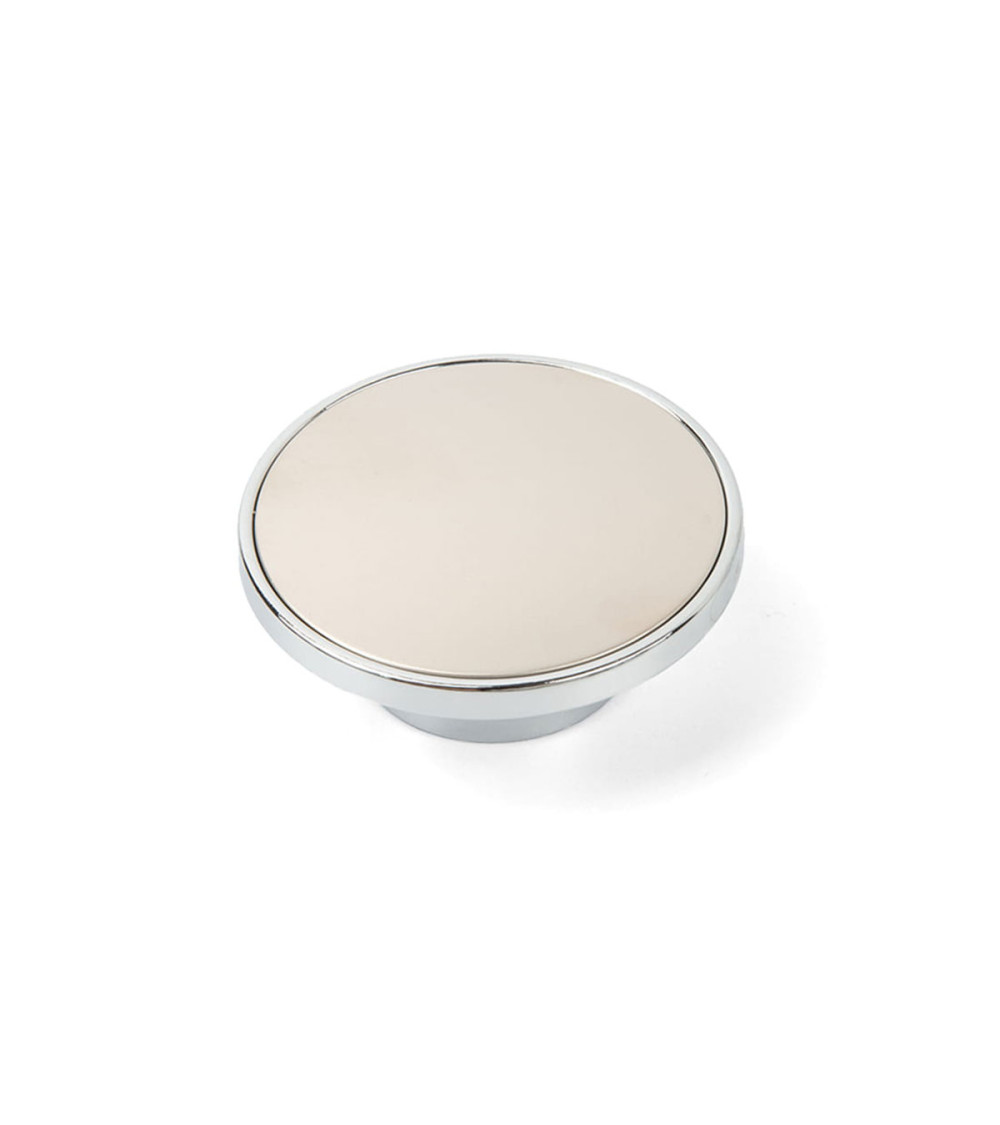 Bouton de meuble chrome nickel brillant ARS poignée design