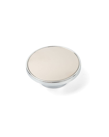 Bouton de meuble chrome nickel brillant ARS poignée design